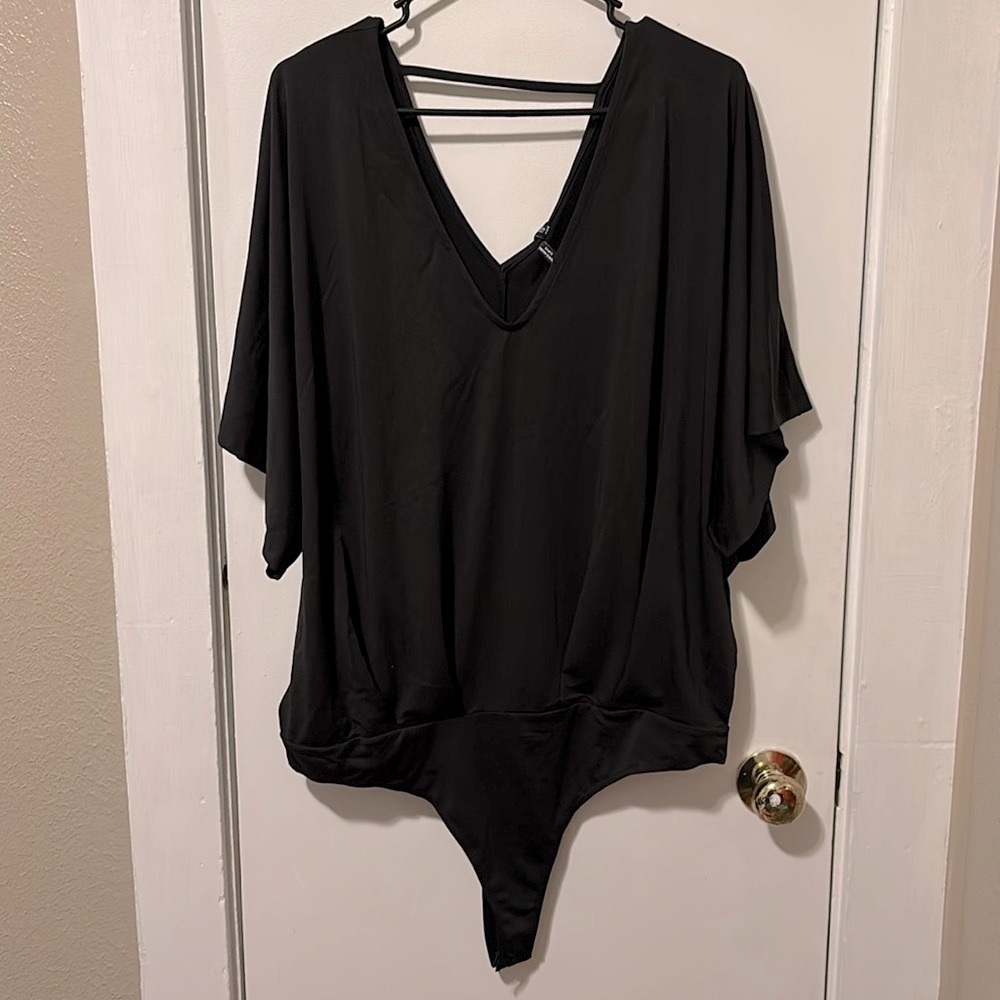 Vero Moda Curve Bodysuit Womens Plus Size 2X Black
